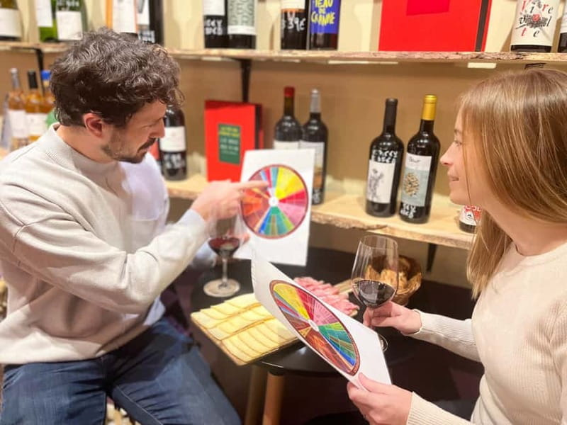 Blind Tasting: 5 Bordeaux Natural Wine + Cheese experience - The flow of the 1-hour experience: listen, smell, taste, then figure it out