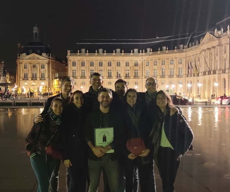 Bordeaux Night Walk ending with Wine and cheese Tasting - The Water Mirror Stop: Photos Plus a Story Behind the Scene