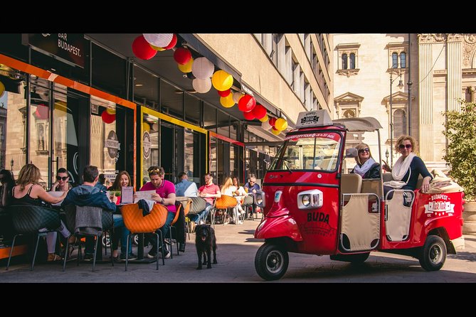 Budapest Private Tuk Tuk Tour with Wine Tasting and Cheese Platter - The DiVino Wine Bar finish: tasting with your feet off the pedals