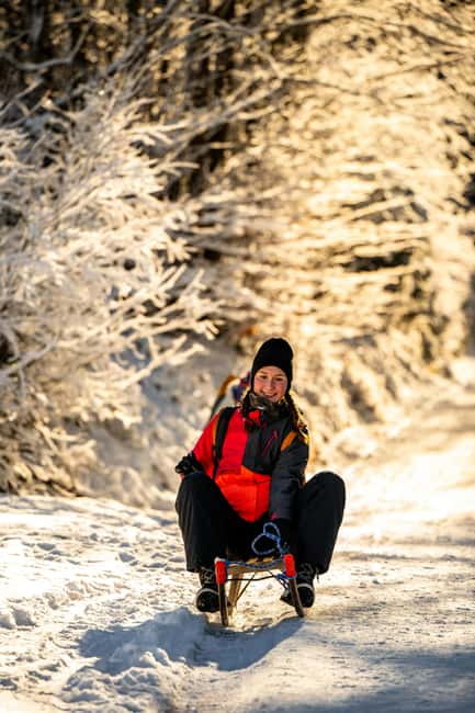Day/Night Sledding + ALL-YOU-CAN-EAT Cheese&Chocolate Fondue - Key moments that make this tour worth your time