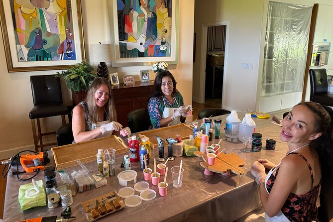 Epoxy Resin Cheese Board Art Class - Turning Resin Into a Maui Souvenir You’ll Use