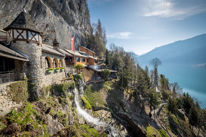 From Basel: Thun Tour, Beatus Caves, Lake Cruise & Cheese - St. Beatus-Hohlen Swiss Caves: where the effort pays off