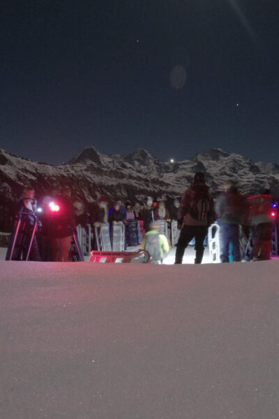 From Interlaken: Night Sledding with Cheese Fondue Dinner - The Real Timing: From Gondola Up to Fondue Down