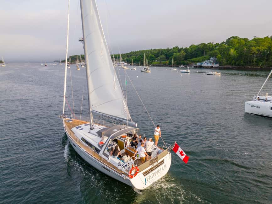Halifax: Sunset Wine and Cheese Sailboat Cruise - Sunset views on the Northwest Arm, with Dingle Tower in the frame
