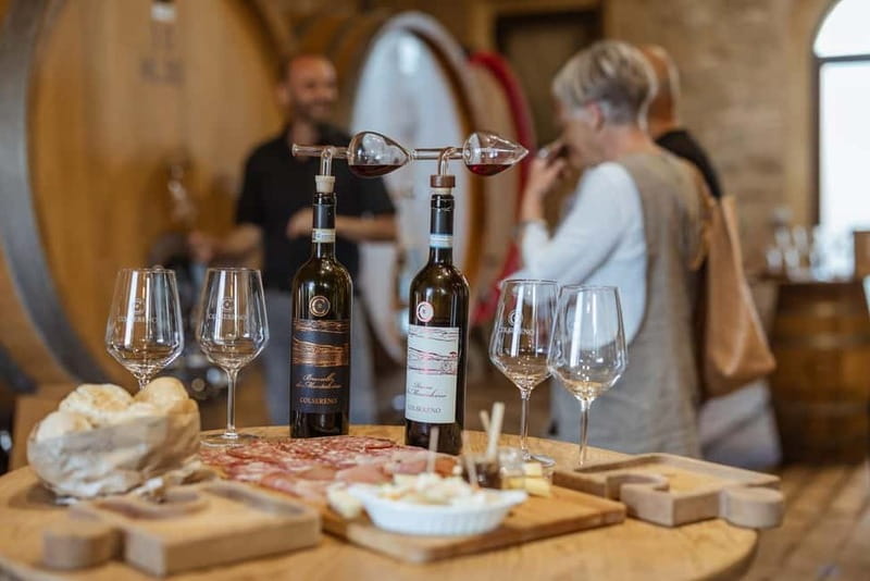 MONTALCINO : Wine Tasting with Tuscan Cold Cuts and Cheese - The first stop: tour energy, bread, and Tuscan olive oil