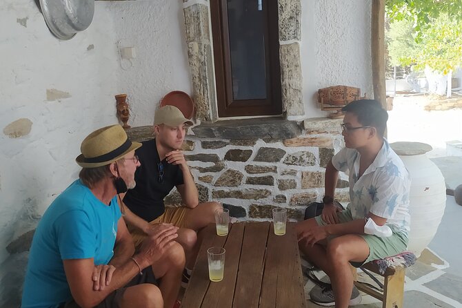 Naxos Farm Experience and cheese making - Cheese, bread, eggs, fruit, and wine from the farm vineyard