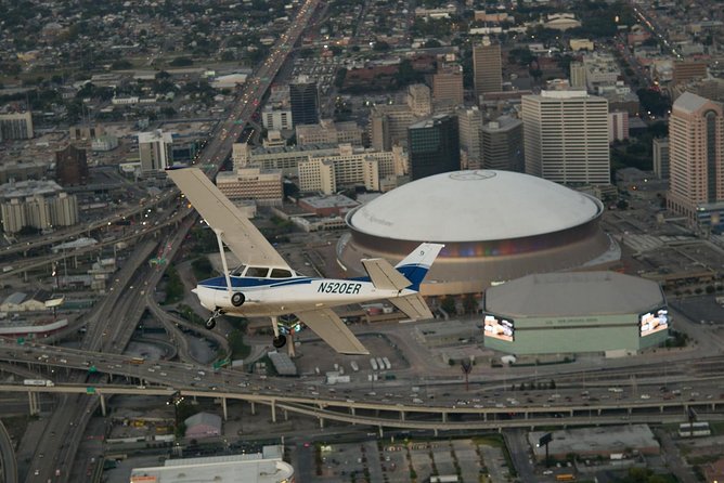 New Orleans VIP Sightseeing Flight with Champagne & Chocolates or Wine & Cheese - Mississippi Bends Toward the Bayous