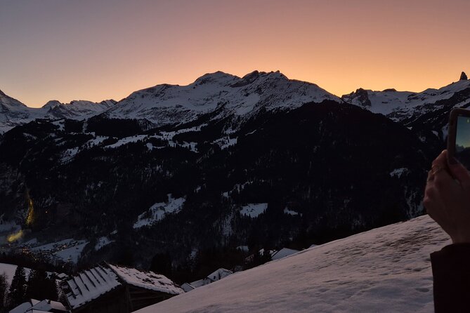 The best Sunset hike with Cheese Fondue - Meeting at Residence Eiger and getting the timing right