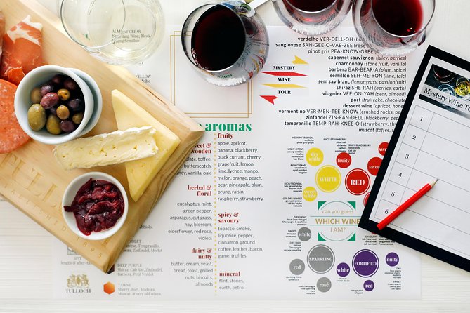 Tulloch Wines- Mystery Wine Tasting Experience with Local Cheese and Charcuterie - What You Get at Tulloch: Six Wines, a Charcuterie Board, and a Real Tasting Mat